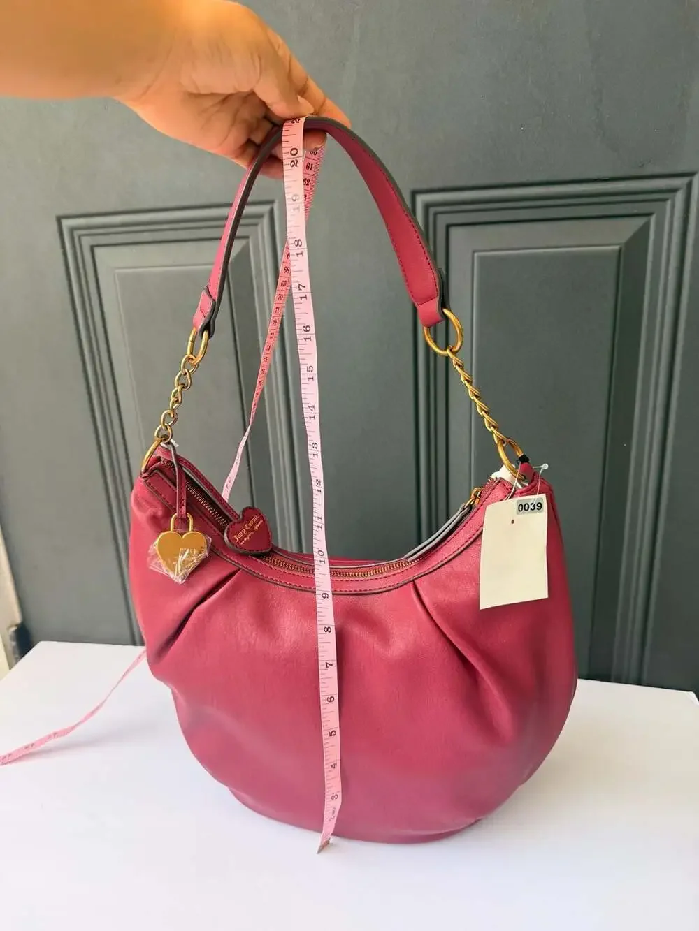 Juicy Couture In Her Juicy Era Hobo Bag in Cranberry
